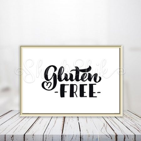 تابلو آشپزخانه خطاطی مدرن طرح Gluten Free دیواری