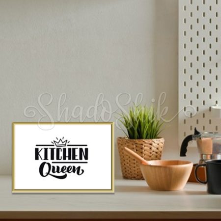 تابلو آشپزخانه خطاطی مدرن طرح Kitchen Queen با قاب های متنوع
