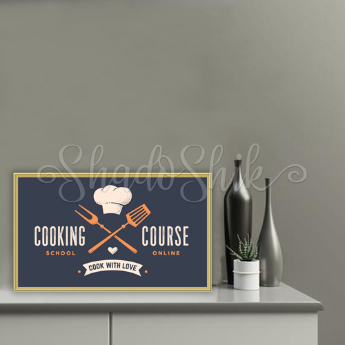 تابلو آشپزخانه فانتزی طرح Cooking Course دیواری