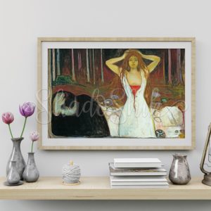 تابلو پذیرایی کلاسیک نقاشی اثر ادوارد مونش طرح خاکستر با قاب های متنوع