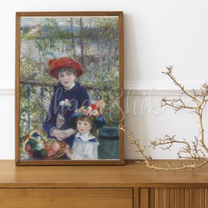 تابلو پذیرایی کلاسیک نقاشی اثر آگوست رنوار طرح دو خواهر با رنگبندی جذاب
