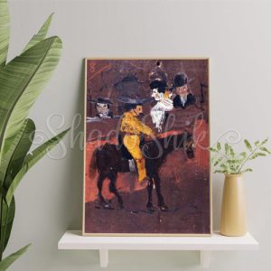 تابلو پذیرایی کلاسیک نقاشی اثر پابلو پیکاسو طرح مرد اسب سوار دیواری