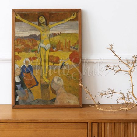تابلو پذیرایی کلاسیک نقاشی اثر پل گوگن طرح مسیح زرد دیواری